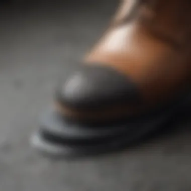 The Texture of Anti-Slip Shoe Grips Enhancing Traction Close-up of anti-slip shoe grips showcasing texture