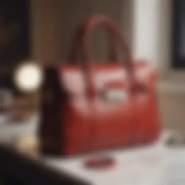 Elegant display of a Bally leather bag in a stylish setting.