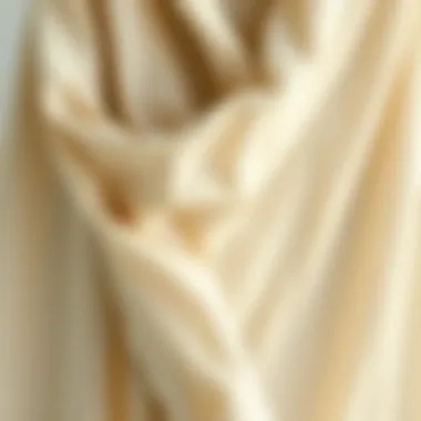 A close-up of sustainably sourced linen draping gracefully, embodying the essence of cottagecore style.