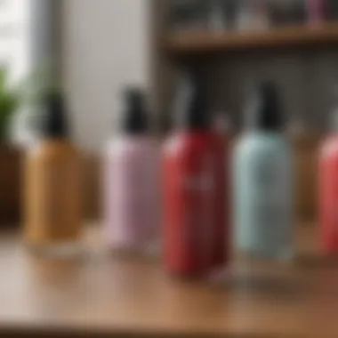 Eco-friendly hair dye products on a wooden table, promoting sustainable choices.