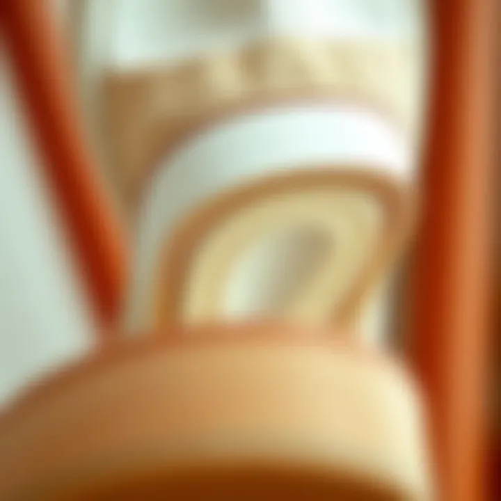 Close-up of the arch support feature in a canvas shoe