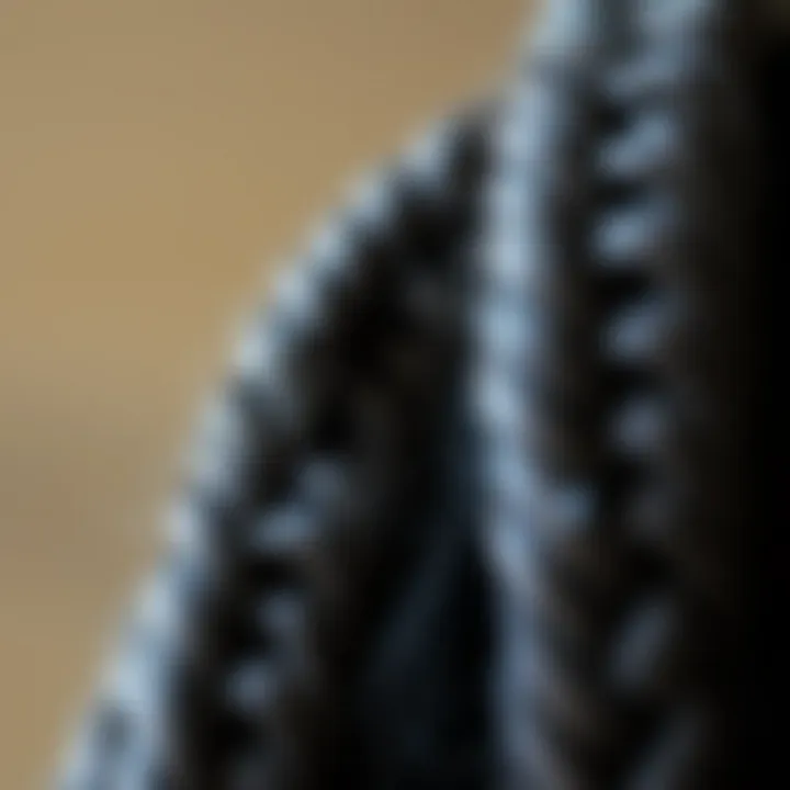 Close-up of a braid wig highlighting its texture and quality