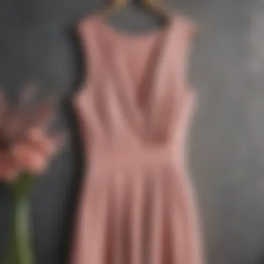 Stylish dusty rose bridesmaid dress paired with accessories