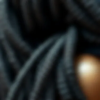 A close-up view of beautifully crafted goddess locs wigs showcasing intricate textures.