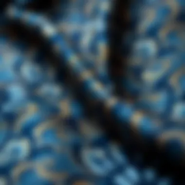 Close-up of jacquard fabric showcasing intricate patterns