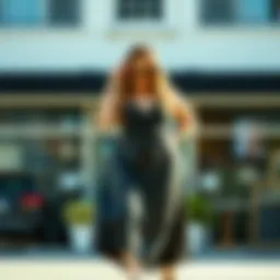 Stunning plus size paperbag skirt styled with a chic top