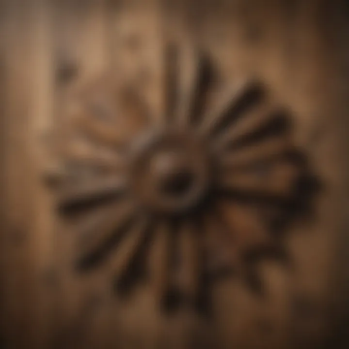 Rustic wooden wall art with western motifs