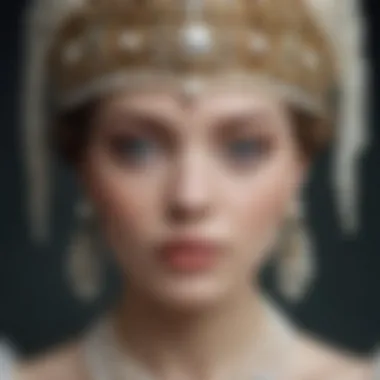Historical context of pearl face jewels illustrated through vintage photographs