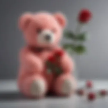 An elegant gift box containing a fake rose teddy bear, highlighting gifting trends