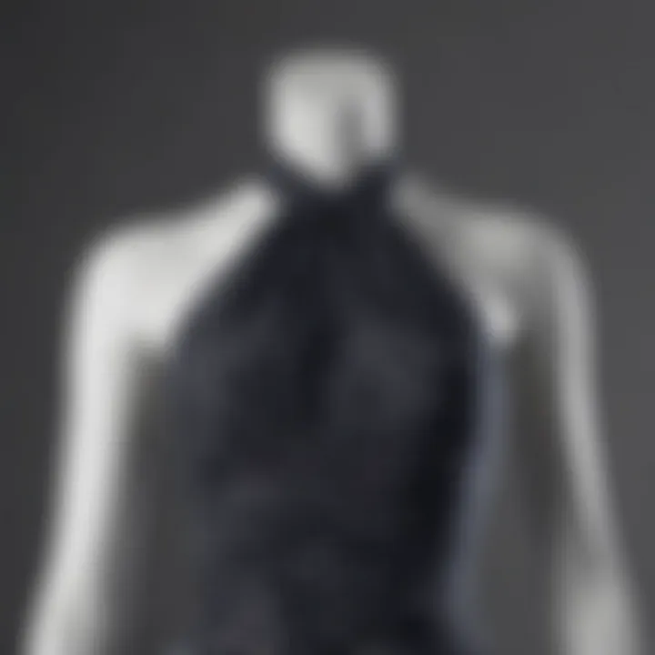 Elegant halter neck dress on a mannequin