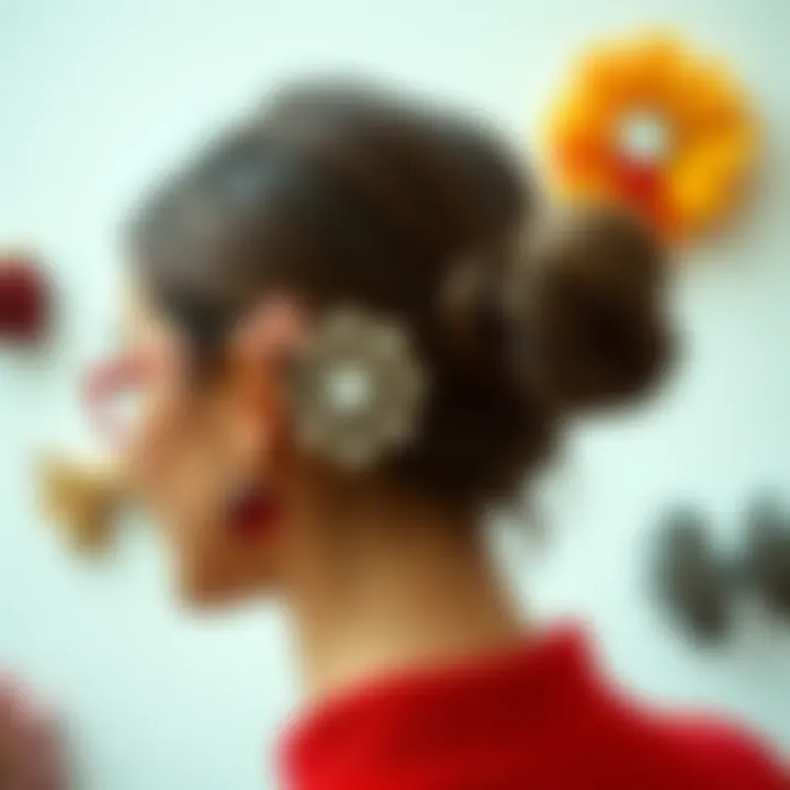 A collage of vintage and modern funny hair clips