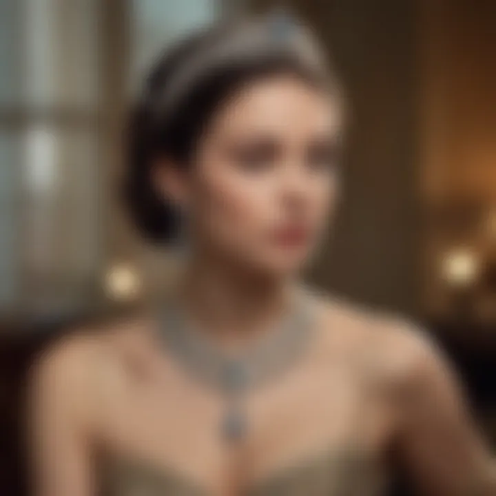 Elegantly displayed jewelry in a vintage setting