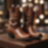 Elegant display of mini cowboy boots