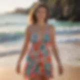 A vibrant casual dress ideal for Hawaiian beaches