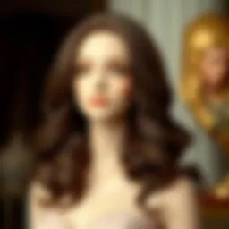 Luxurious premium hair wig displayed elegantly