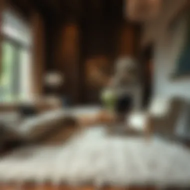 Shaggy Rug in an Elegant Living Room Elegant living space featuring a shaggy rug