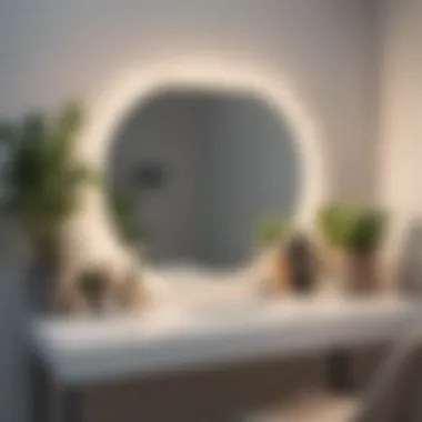 A Minimalist Vanity Setup with Sustainable Decor Minimalist vanity setup featuring sustainable materials and decor