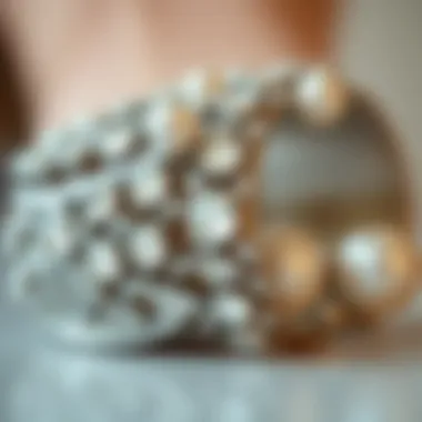 Close-up of a stunning rhinestone bracelet showcasing intricate detailing