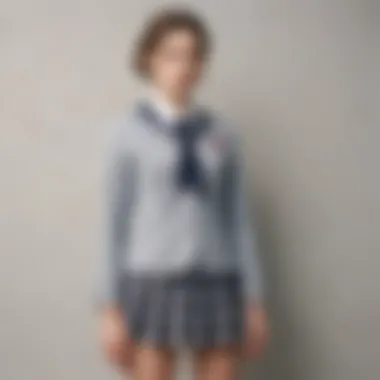 Contemporary fashion interpretation of the schoolgirl uniform