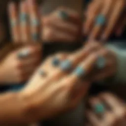 A collage showcasing various finger ring designs from different eras