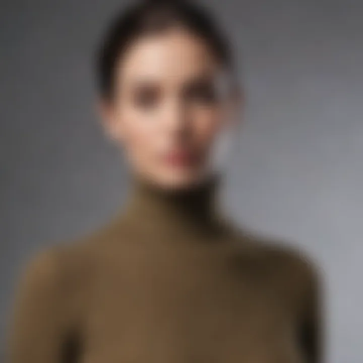 An array of sustainable materials used in seamless turtleneck production.