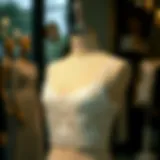 Elegant sheer lace tank top on a mannequin