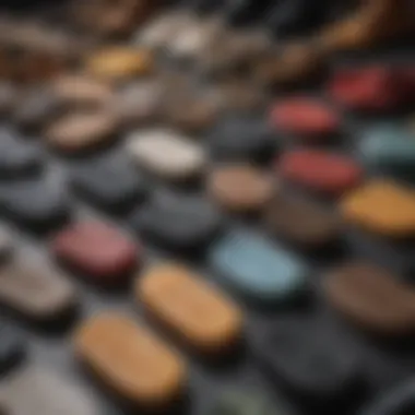 A Variety of Anti-Slip Shoe Grips for Diverse Footwear Different types of anti-slip shoe grips displayed together